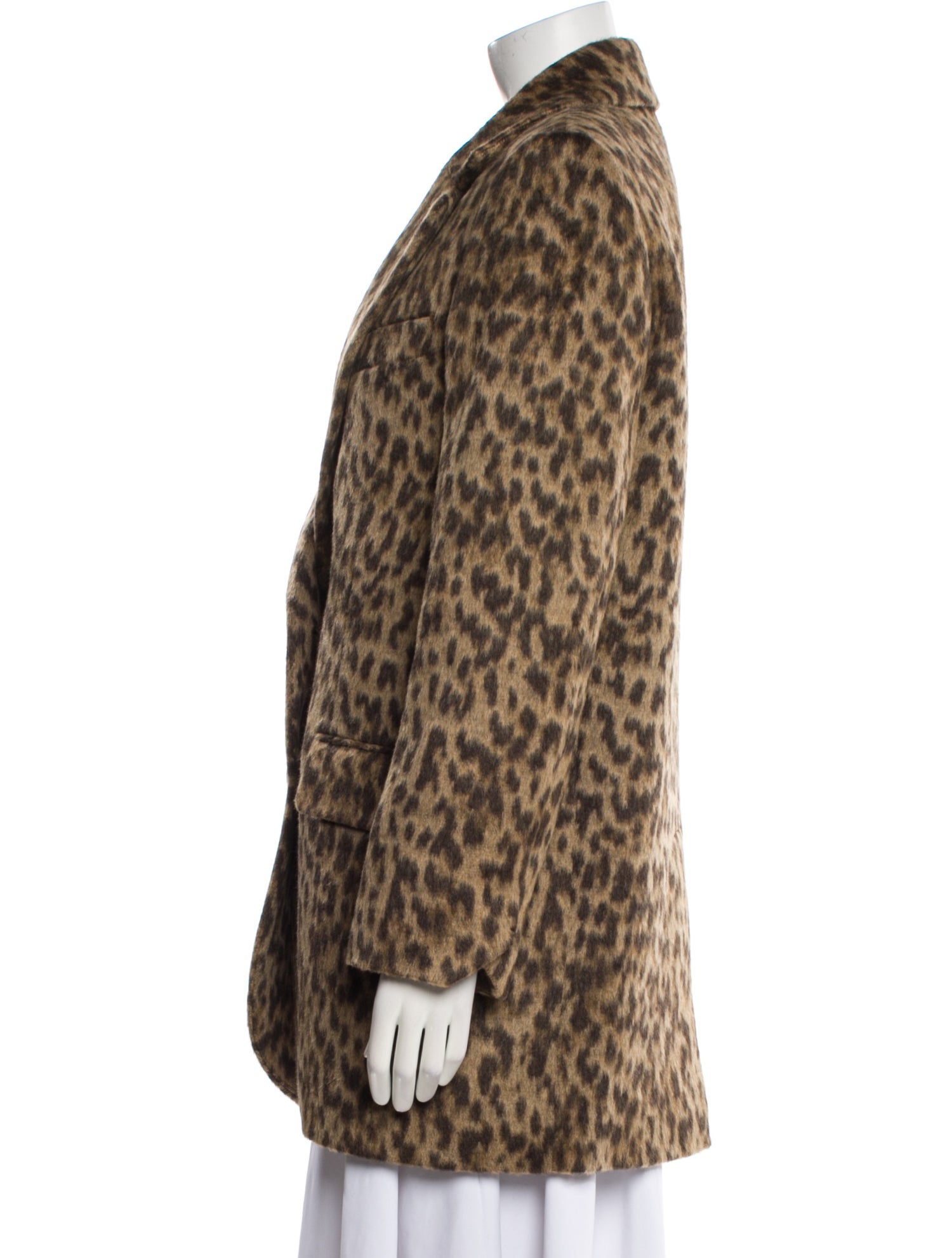 Zadig & Voltaire Faux Fur Animal Print Faux Fur Coat w/ Tags