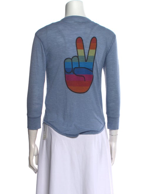 Zadig & Voltaire V-Neck Three-Quarter Sleeve Top