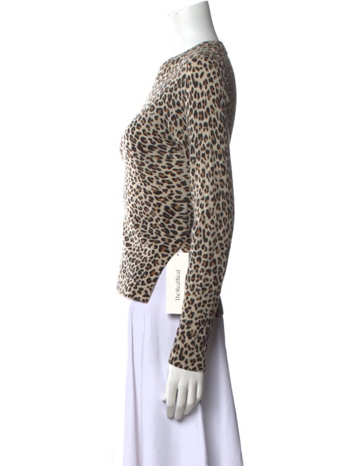 Zadig & Voltaire Animal Print Crew Neck Top