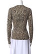 Zadig & Voltaire Animal Print Crew Neck Top