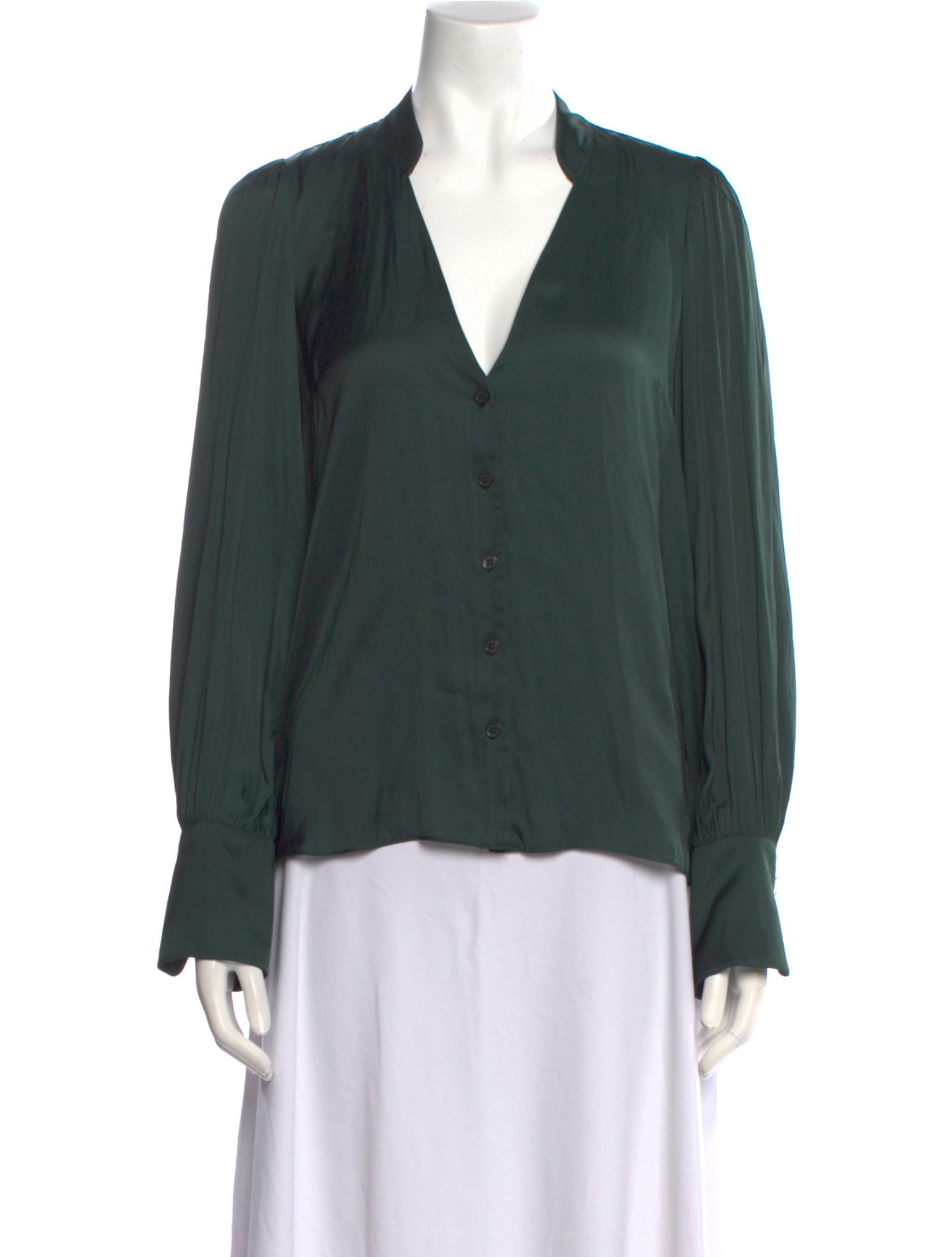 Zadig & Voltaire V-Neck Long Sleeve Button-Up Top