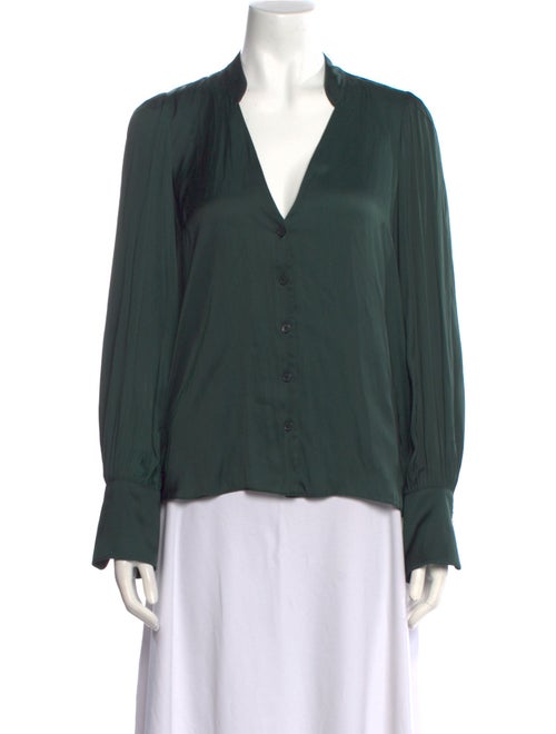 Zadig & Voltaire V-Neck Long Sleeve Button-Up Top