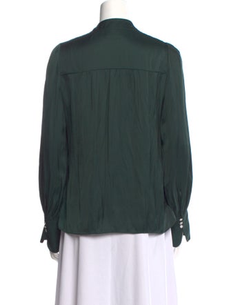 Zadig & Voltaire V-Neck Long Sleeve Button-Up Top