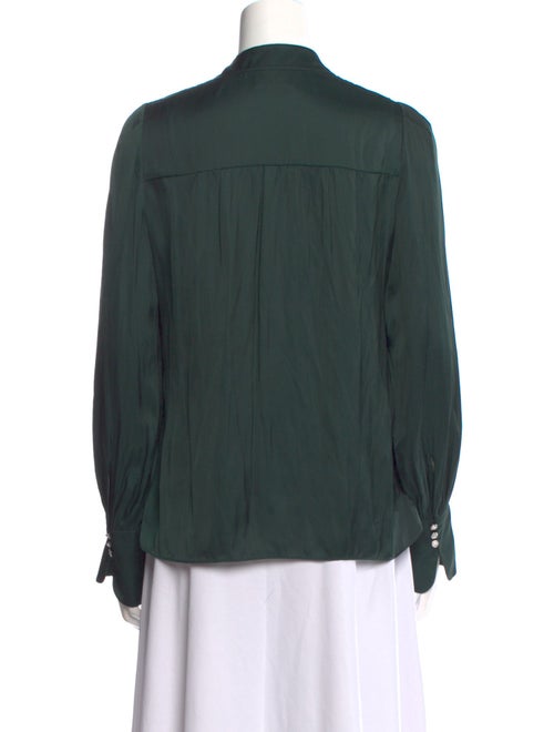 Zadig & Voltaire V-Neck Long Sleeve Button-Up Top