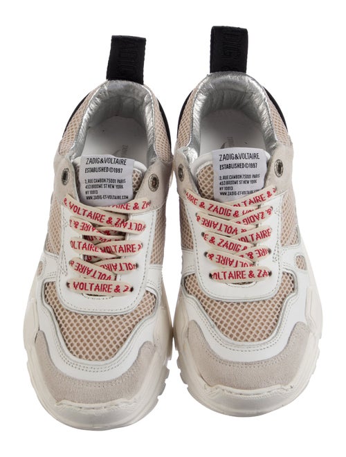 Zadig & Voltaire Leather Mesh Accents Chunky Sneakers