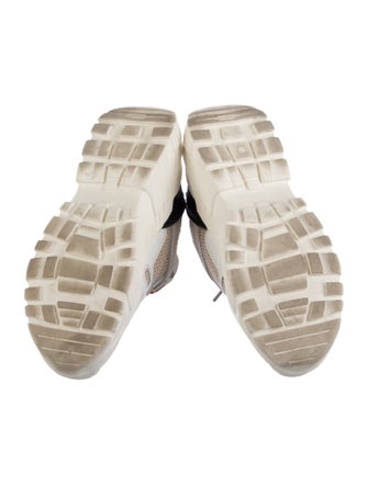 Zadig & Voltaire Leather Mesh Accents Chunky Sneakers