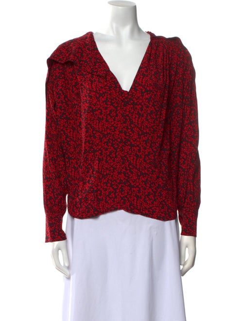 Zadig & Voltaire Printed V-Neck Blouse