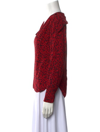 Zadig & Voltaire Printed V-Neck Blouse