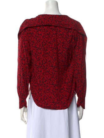 Zadig & Voltaire Printed V-Neck Blouse