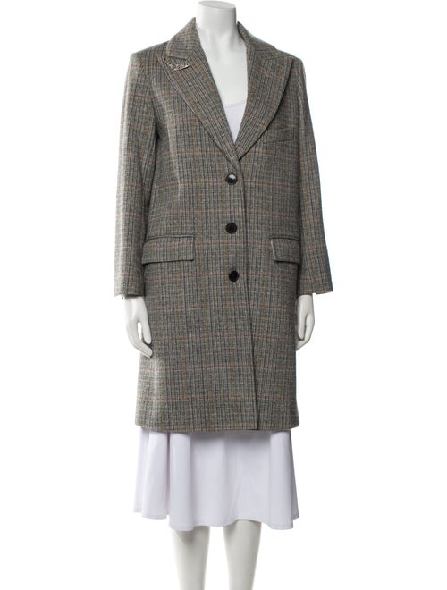 Zadig & Voltaire Wool Tweed Pattern Peacoat