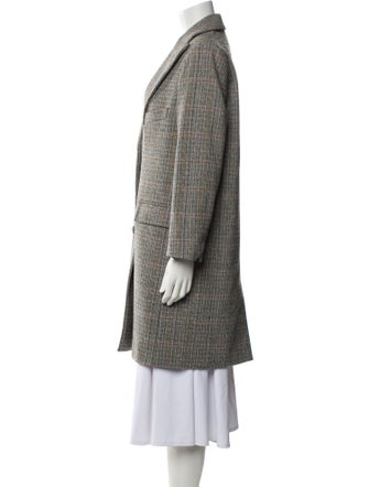 Zadig & Voltaire Wool Tweed Pattern Peacoat