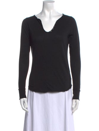 Zadig & Voltaire V-Neck Long Sleeve Top
