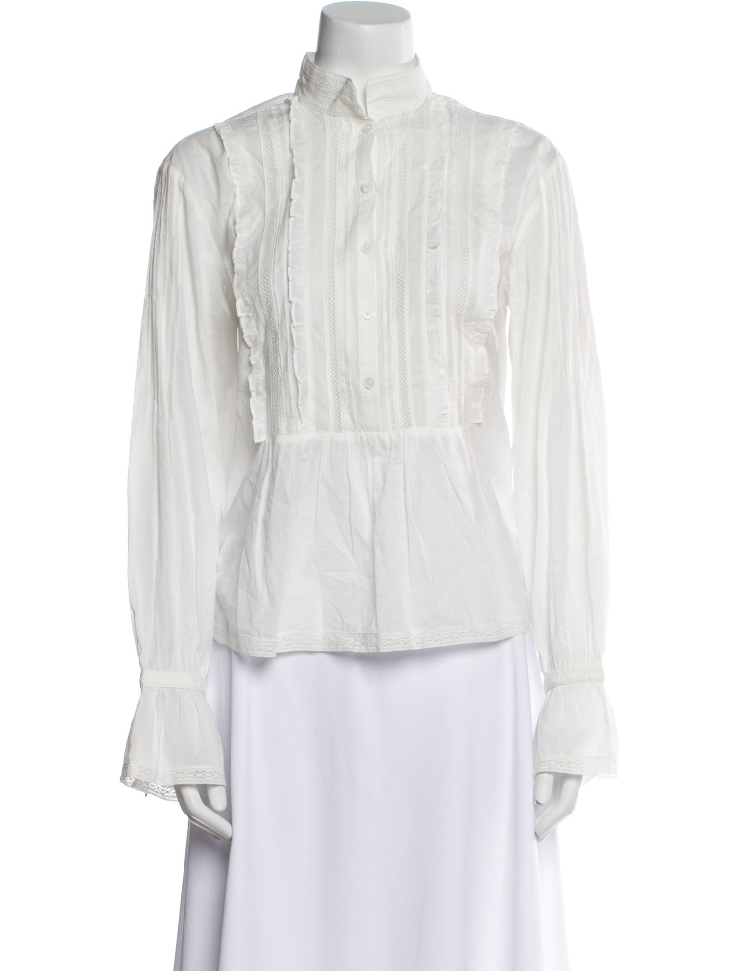 Zadig & Voltaire Mock Neck Long Sleeve Blouse