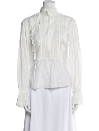 Zadig & Voltaire Mock Neck Long Sleeve Blouse