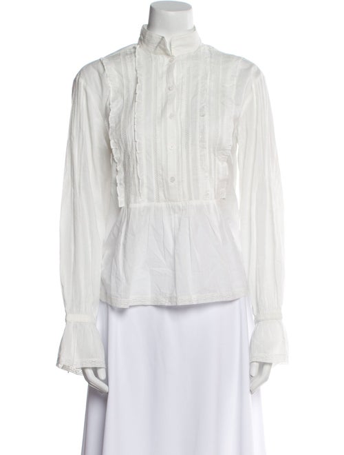 Zadig & Voltaire Mock Neck Long Sleeve Blouse