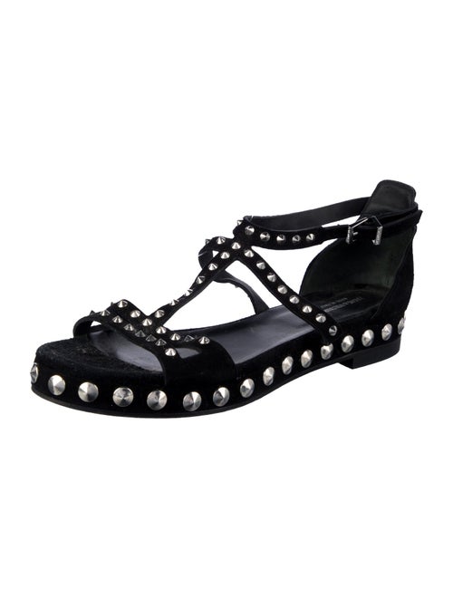 Zadig & Voltaire Suede Studded Accents Gladiator Sandals