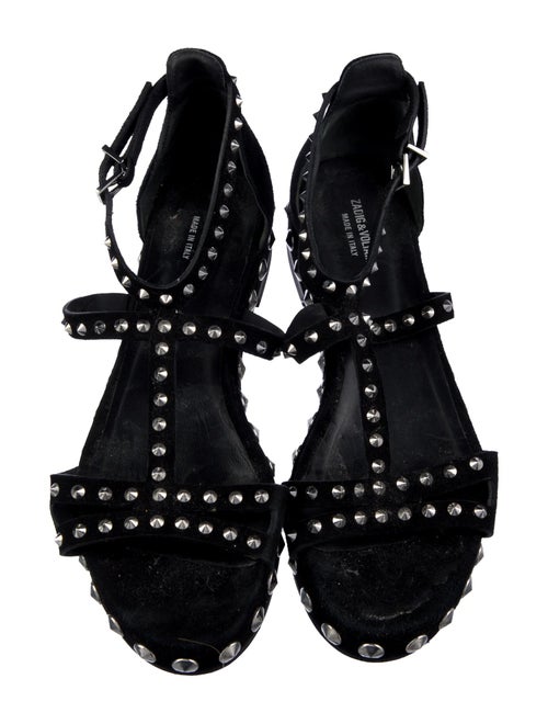 Zadig & Voltaire Suede Studded Accents Gladiator Sandals