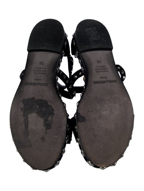 Zadig & Voltaire Suede Studded Accents Gladiator Sandals
