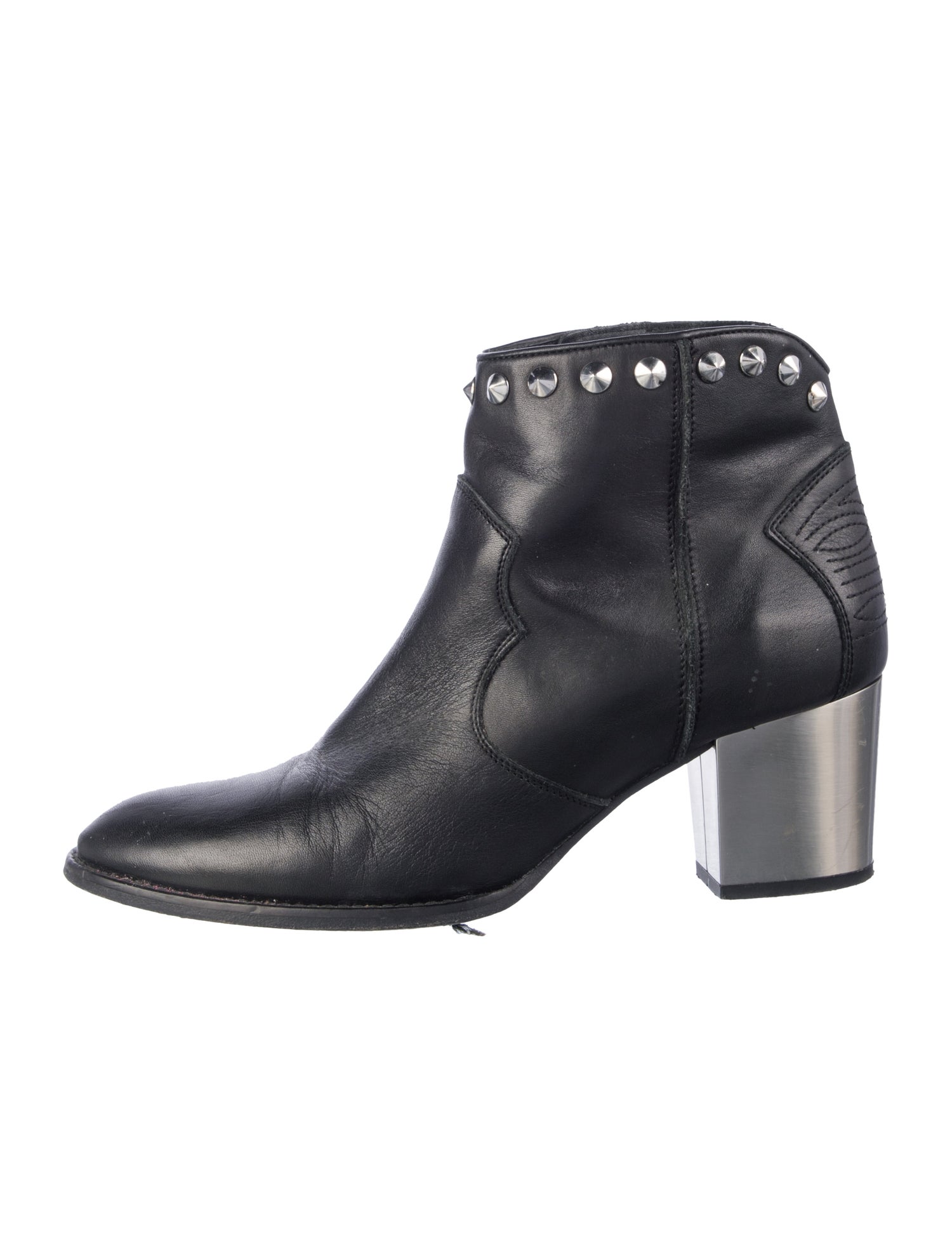 Zadig & Voltaire Leather Studded Accents Boots