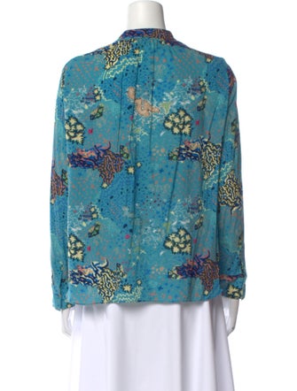 Zadig & Voltaire Floral Print V-Neck Blouse