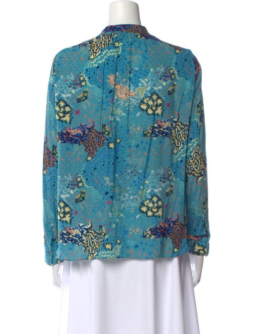 Zadig & Voltaire Floral Print V-Neck Blouse
