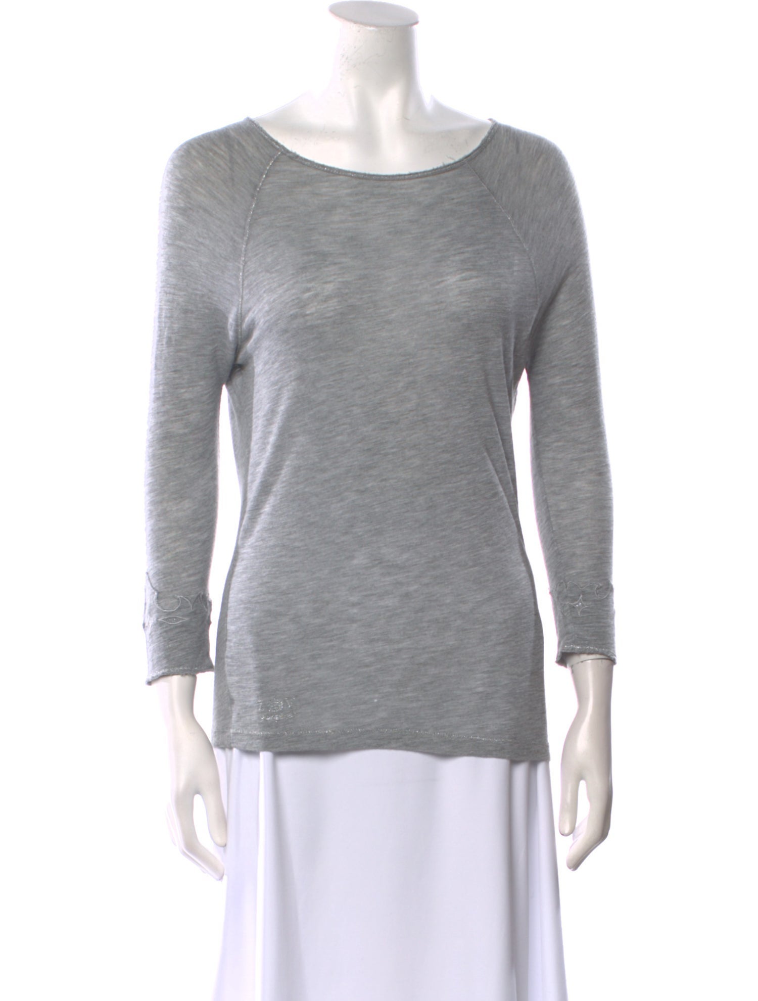 Zadig & Voltaire Bateau Neckline Three-Quarter Sleeve T-Shirt