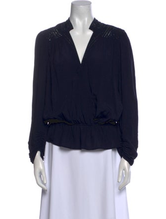 Zadig & Voltaire V-Neck Long Sleeve Blouse