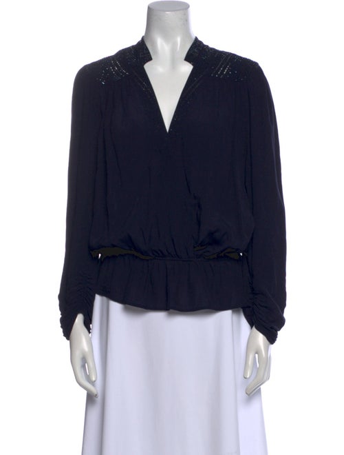 Zadig & Voltaire V-Neck Long Sleeve Blouse