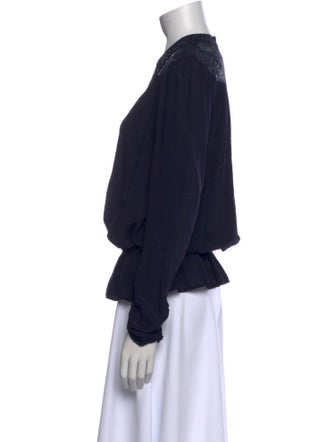 Zadig & Voltaire V-Neck Long Sleeve Blouse