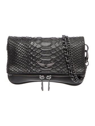 Zadig & Voltaire Embossed Leather Clutch