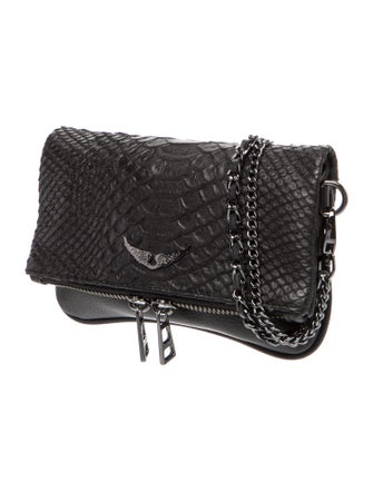 Zadig & Voltaire Embossed Leather Clutch