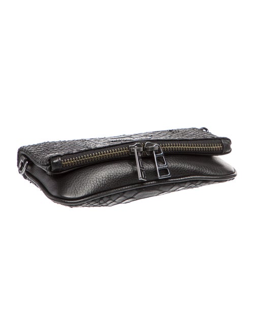 Zadig & Voltaire Embossed Leather Clutch