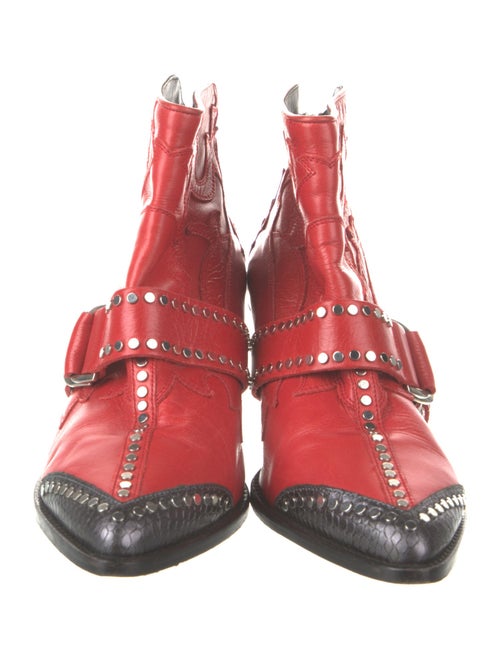 Zadig & Voltaire Leather Studded Accents Western Boots