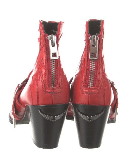 Zadig & Voltaire Leather Studded Accents Western Boots