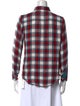 Zadig & Voltaire Plaid Print Mock Neck Button-Up Top