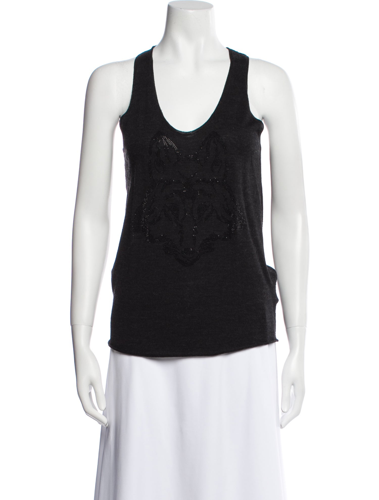 Zadig & Voltaire Merino Wool Scoop Neck Top