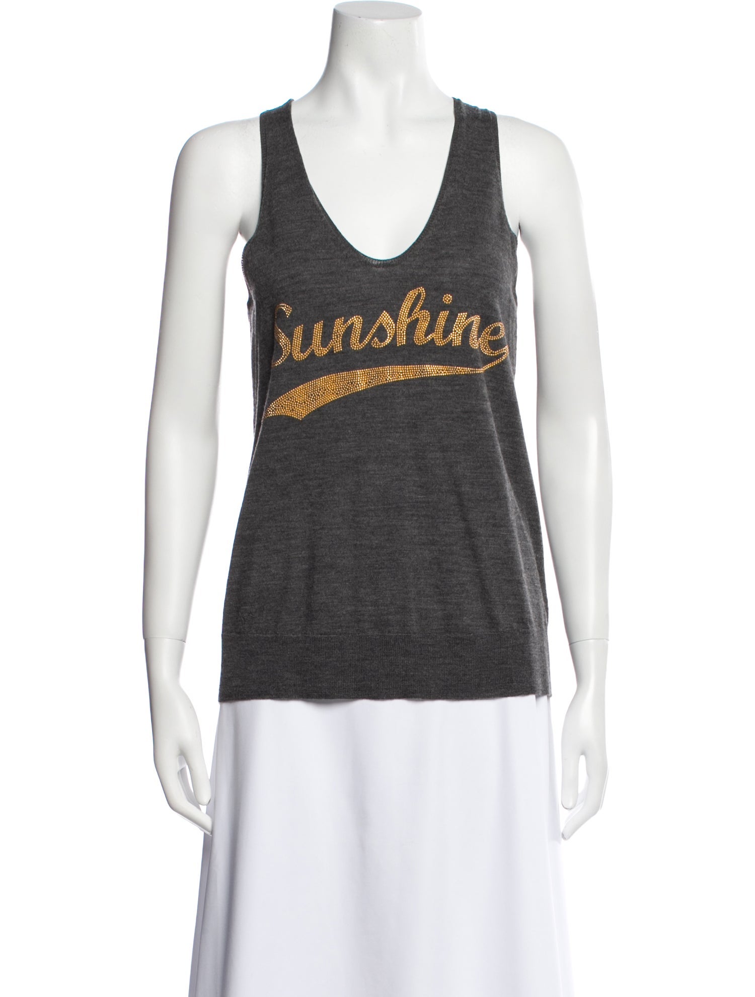 Zadig & Voltaire Merino Wool Graphic Print Top w/ Tags