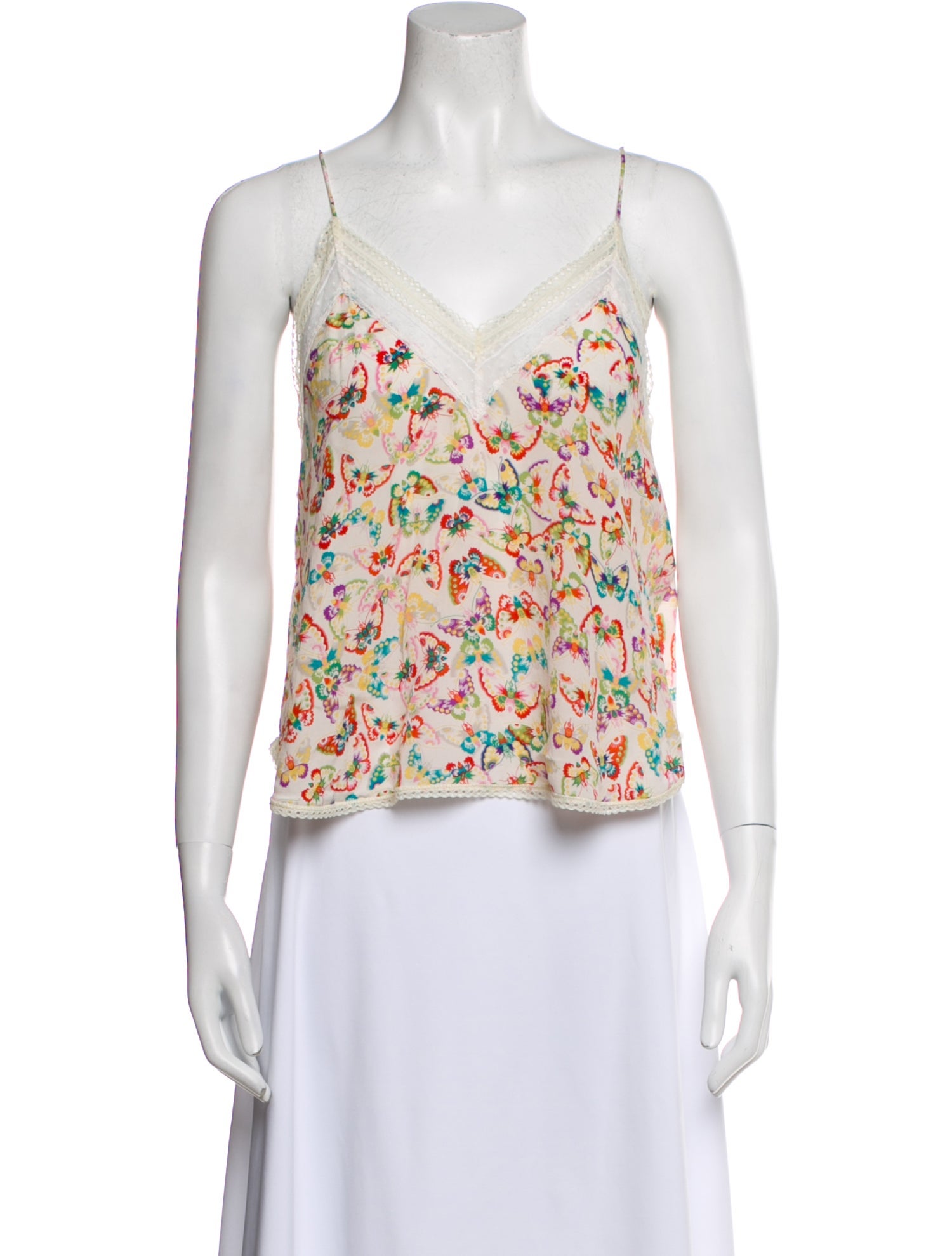 Zadig & Voltaire Silk Printed Crop Top