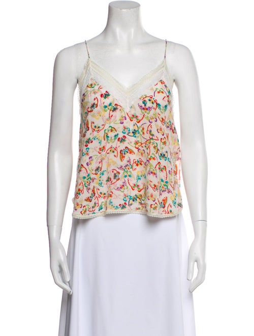 Zadig & Voltaire Silk Printed Crop Top