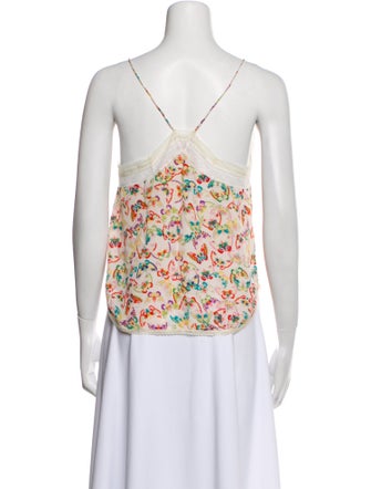 Zadig & Voltaire Silk Printed Crop Top