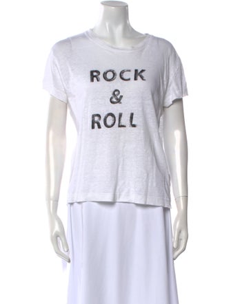 Zadig & Voltaire Linen Graphic Print T-Shirt