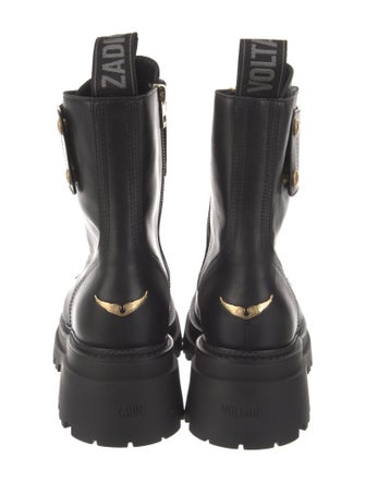 Zadig & Voltaire Leather Combat Boots