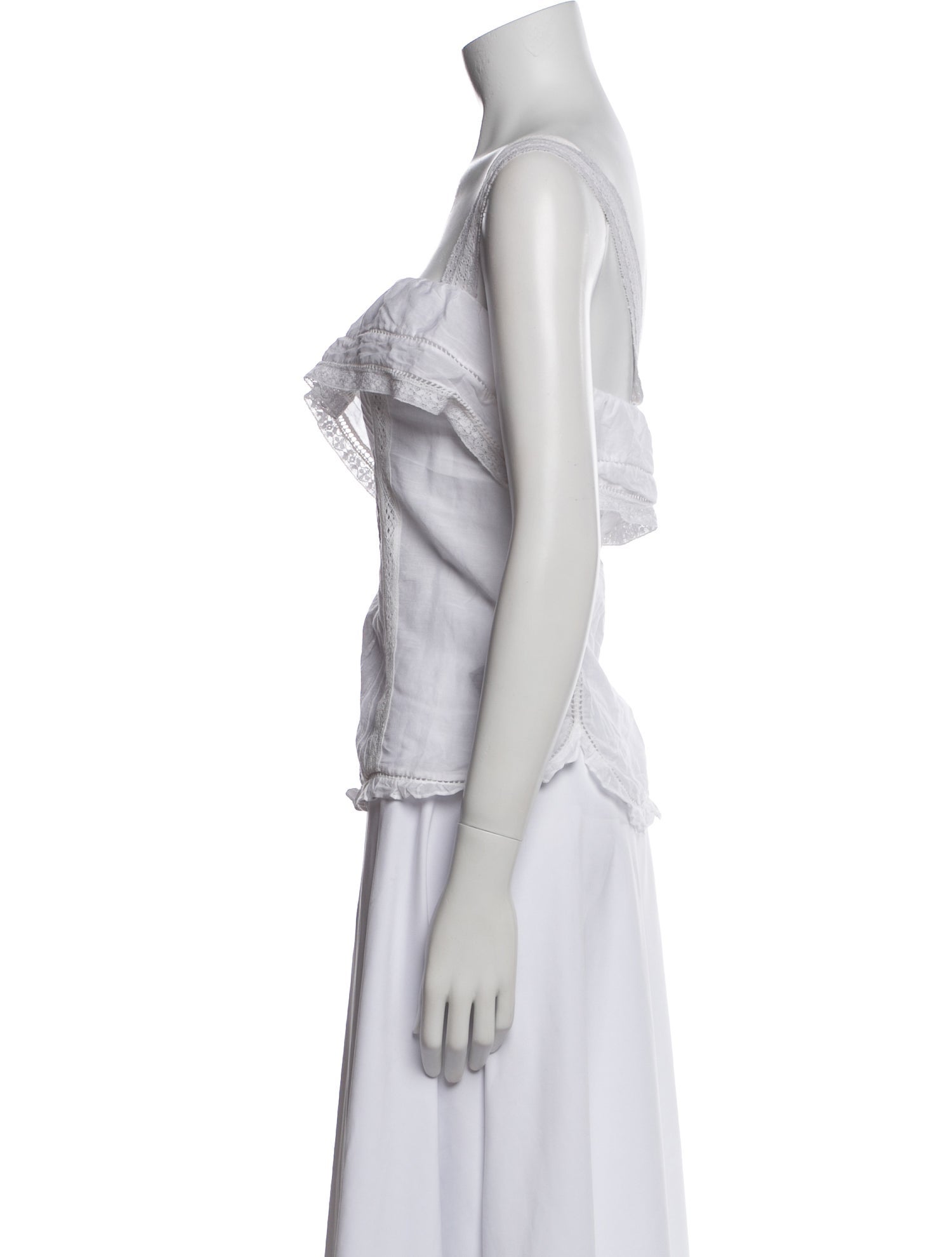 Zadig & Voltaire Square Neckline Sleeveless Crop Top