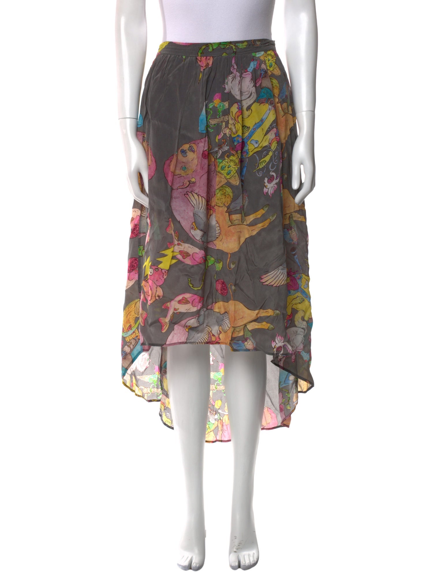 Zadig & Voltaire Floral Print Midi Length Skirt