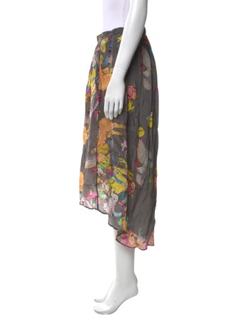Zadig & Voltaire Floral Print Midi Length Skirt