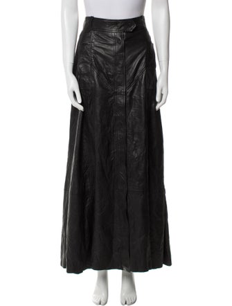 Zadig & Voltaire Lamb Leather Long Skirt