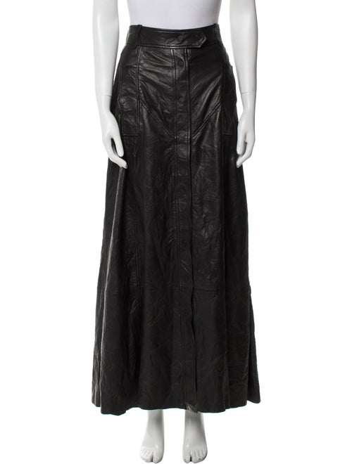 Zadig & Voltaire Lamb Leather Long Skirt