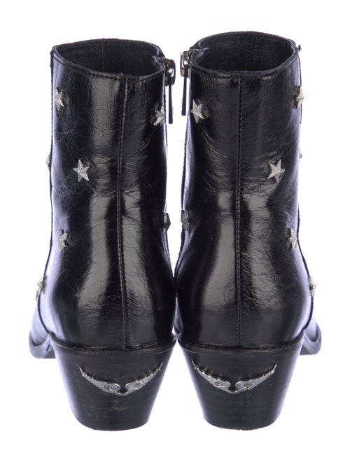 Zadig & Voltaire Leather Studded Accents Moto Boots