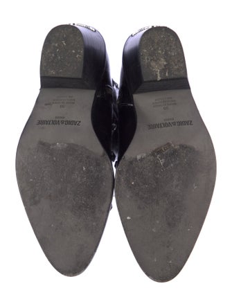 Zadig & Voltaire Leather Studded Accents Moto Boots