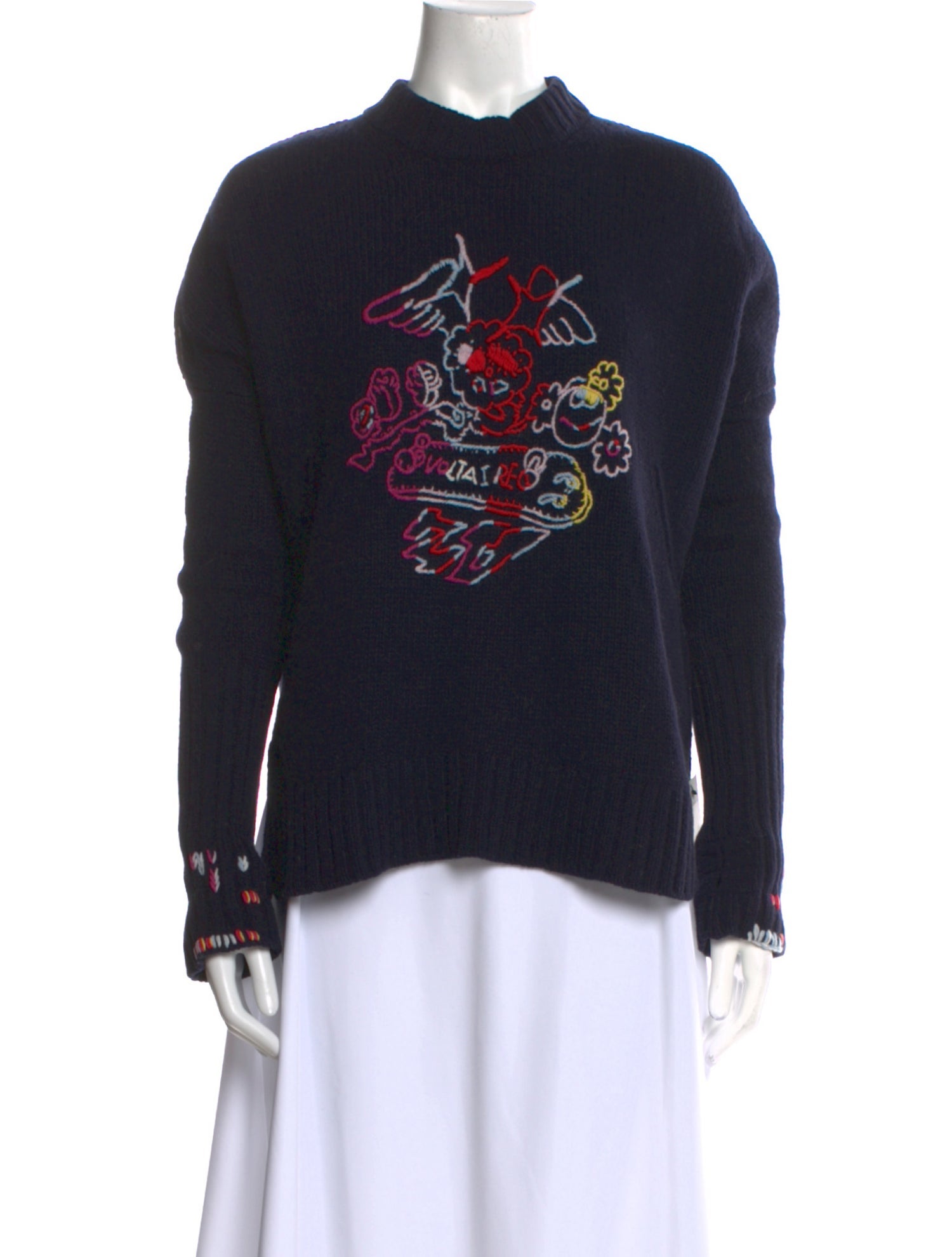 Zadig & Voltaire Merino Wool Graphic Print Sweater